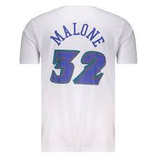 Camiseta nba de Malone Jazz Blanco